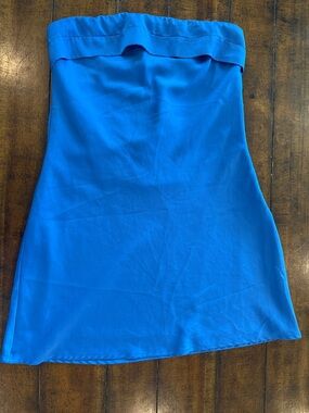 Cotton Candy Vibrant Blue Dress with Label